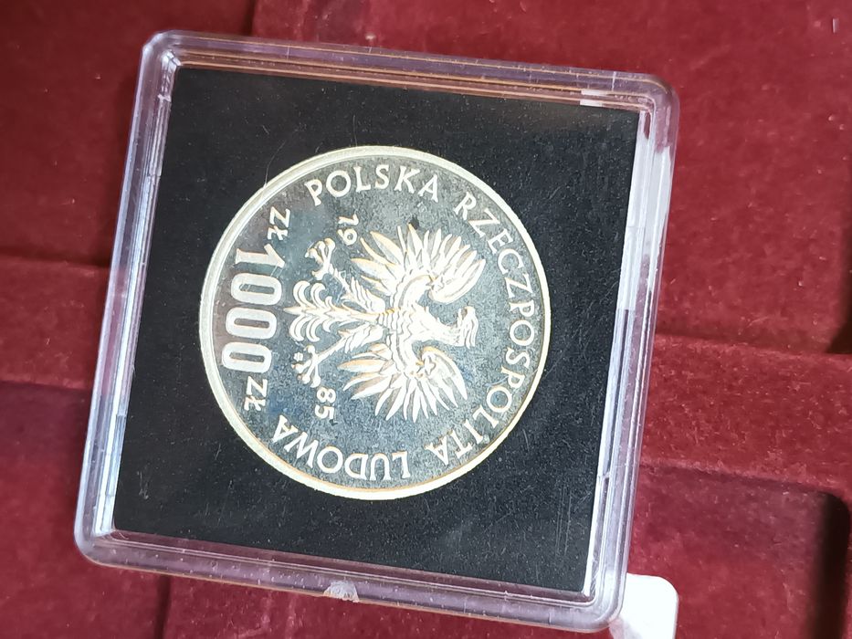1000 zł 40 lat ONZ 1985 r próba srebro
