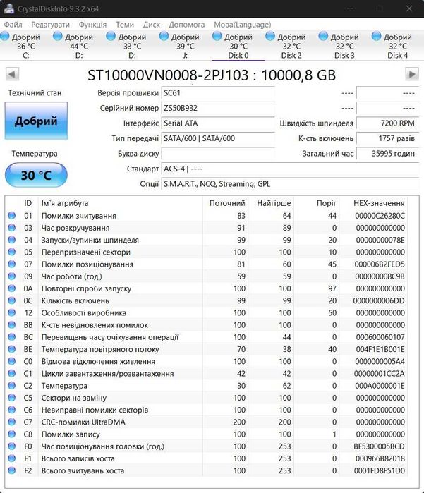 Жорсткий диск HDD Seagate Iron Wolf 10TB