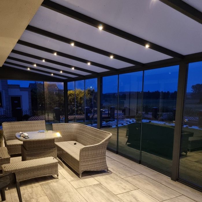 Zadaszenie przyścienne tarasu/pergola przyścienna 4x3m