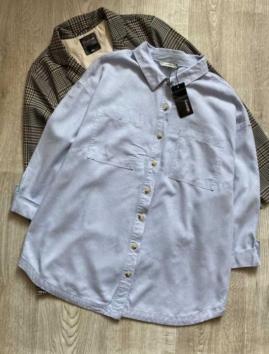 Жіноча лляна сорочка, лляна блуза, сорочка оверсайз