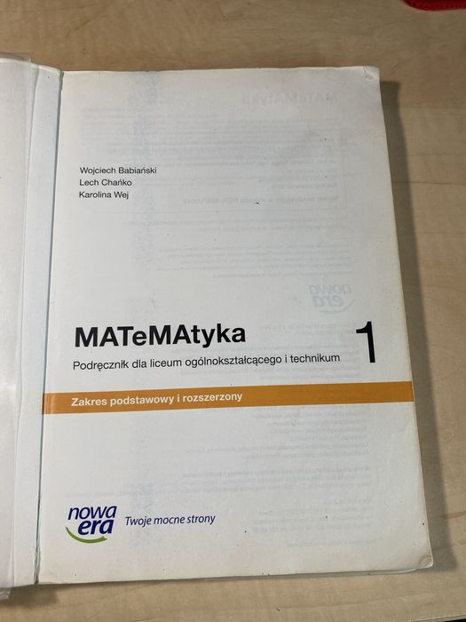 MATeMAtyka 1 zakres podstawowy i rozszerzony.
