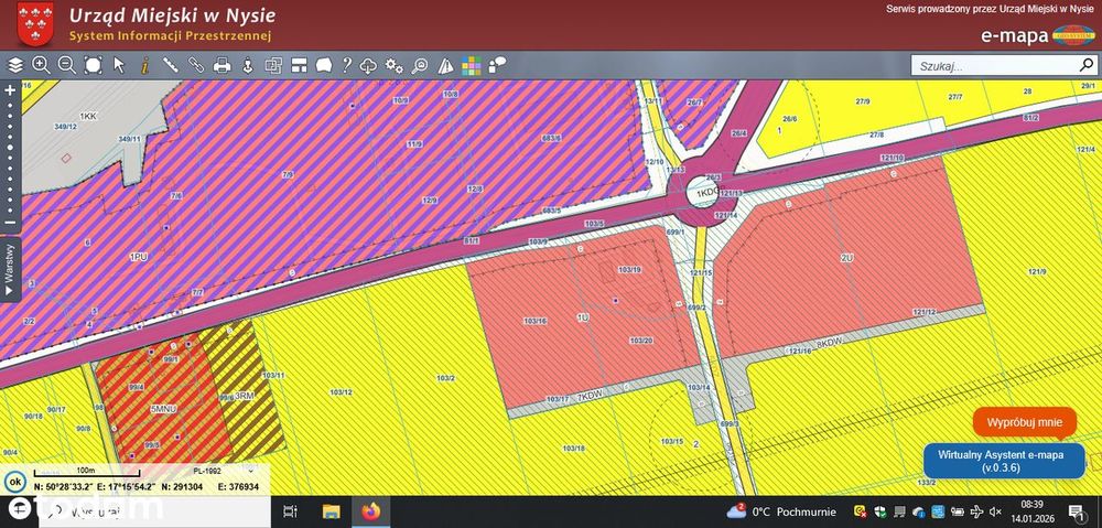 Działka inwestycyjna Głębinów/ przy obwodnicy Nysy pow. 14727 m2