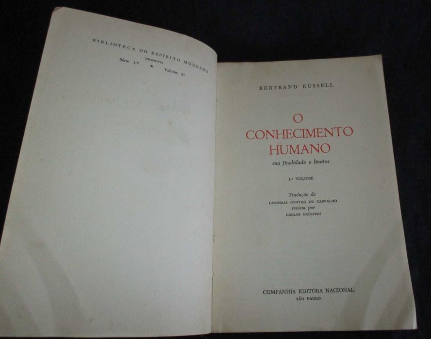 Livros O Conhecimento Humano sua finalidade e limites Bertrand Russell