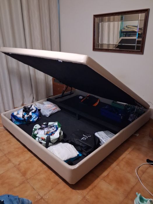 Sommier casal usado com arrumação