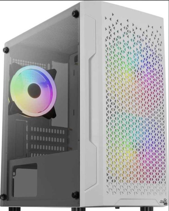 mATX корпус Aerocool Trinity Mini-G White (RGB вентилі, хаб) TradeIN