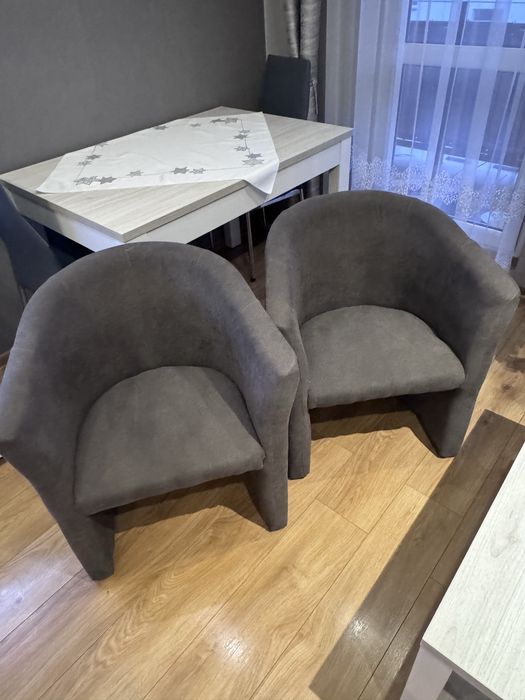 Fotele kubelkowe szare 2 sztuki