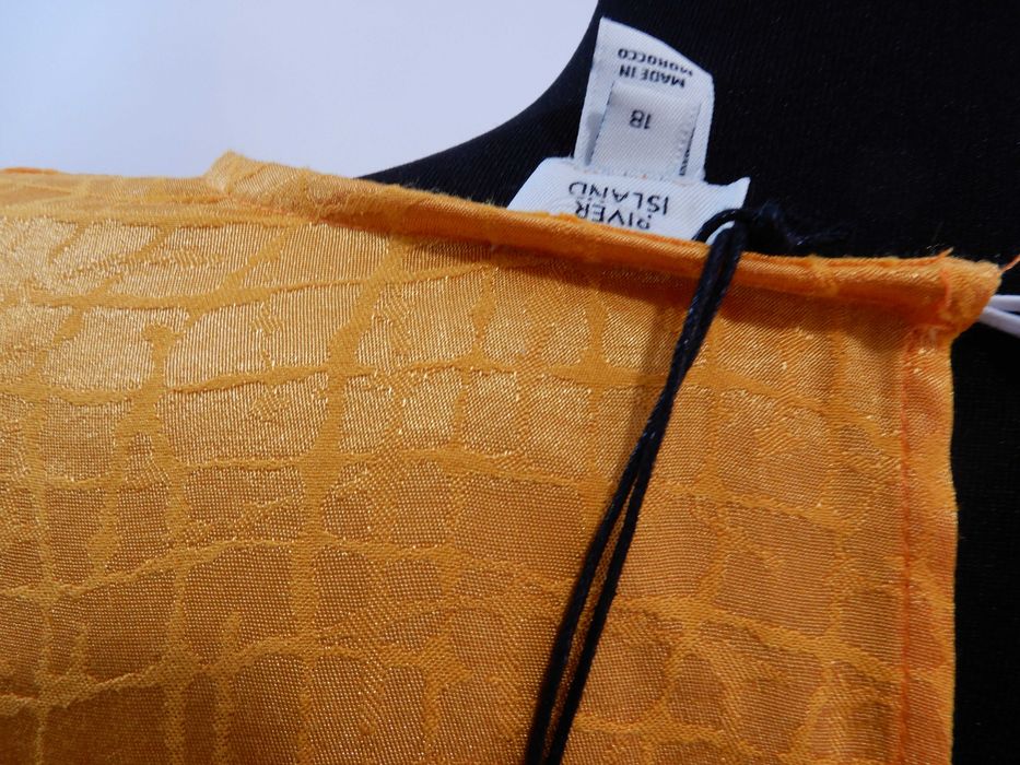 Bluzka z długim rękawem Vintage bufiasty pomarańczowa River 44 XXL