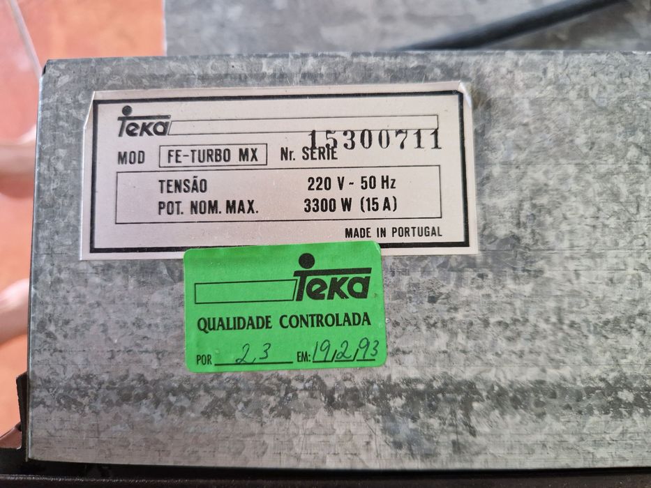 Forno Teka FE-Turbo MX Novo (1993) Nunca Utilizado – 75€ Negociáveis