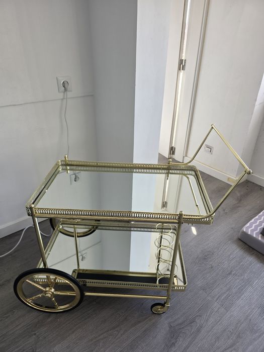Carrinho Bar dourado
