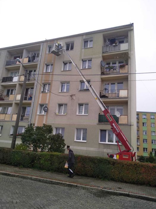 Usługi podnośnikiem koszowym