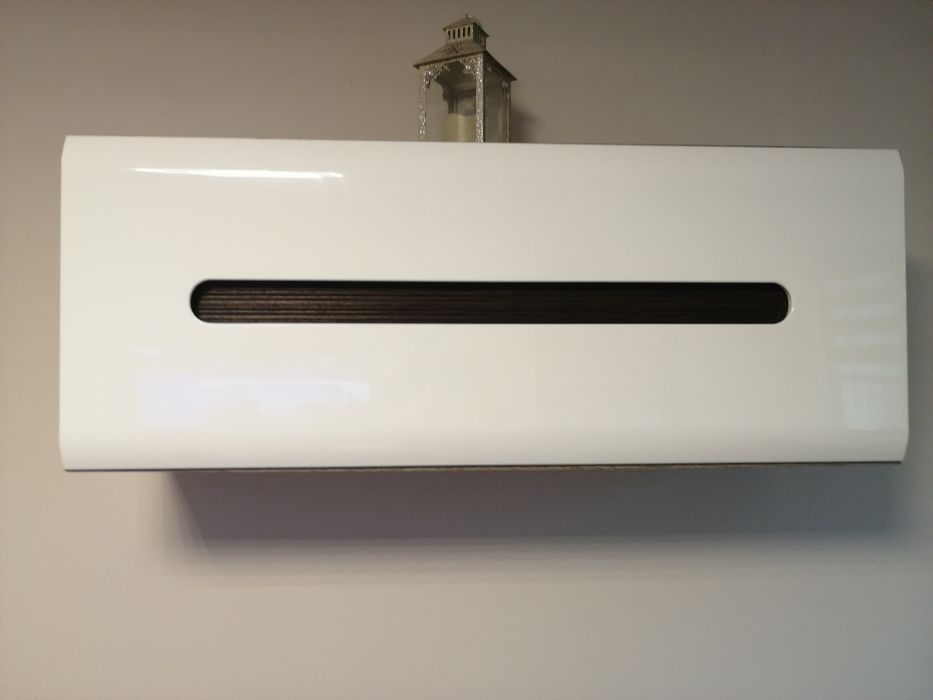 Zestaw mebli , meble BRW Azteca biały wysoki połysk