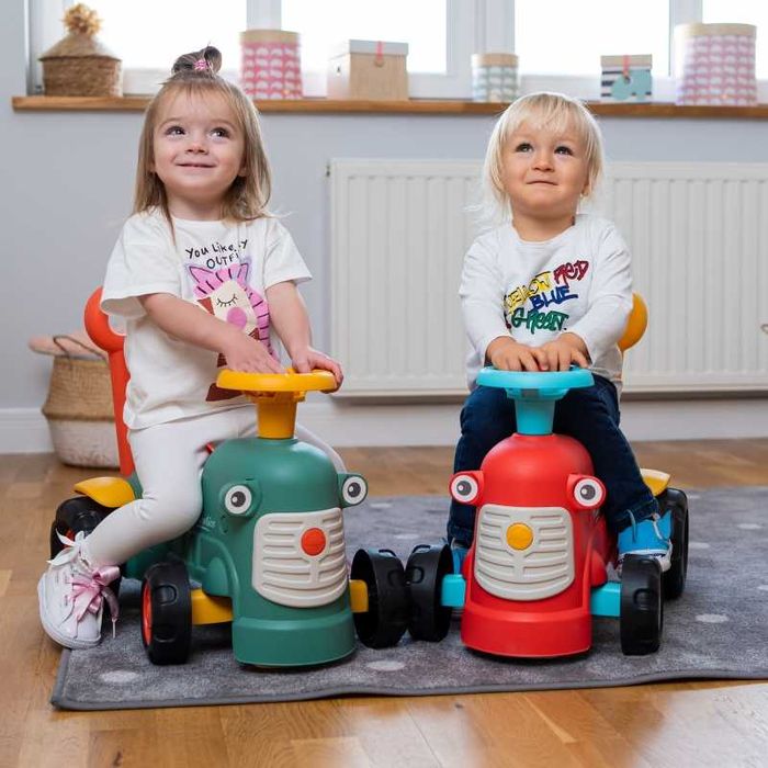 Maurice Traktorek Jezdzik Zielony Pchacz Odpychacz Schowek od 1 roku