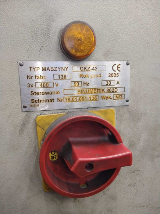 Tokarka CNC Barosz Gwimet CKZ-42 – Siemens Sinumerik 802D