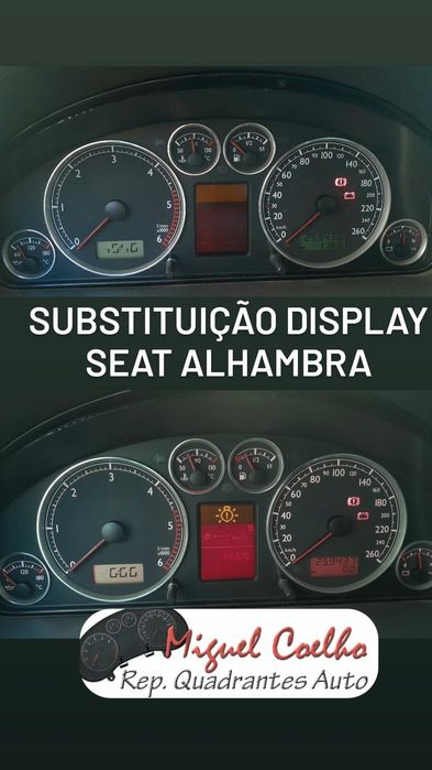 Substituição Displays em Quadrantes VW,SEAT, Skoda, Audi