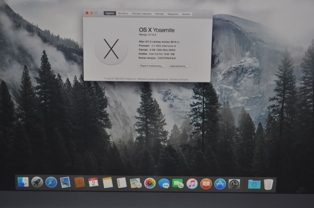 Komputer Apple iMac (21,5"-inch, koniec 2013) A1418 slim 21,5" /HDD 1T