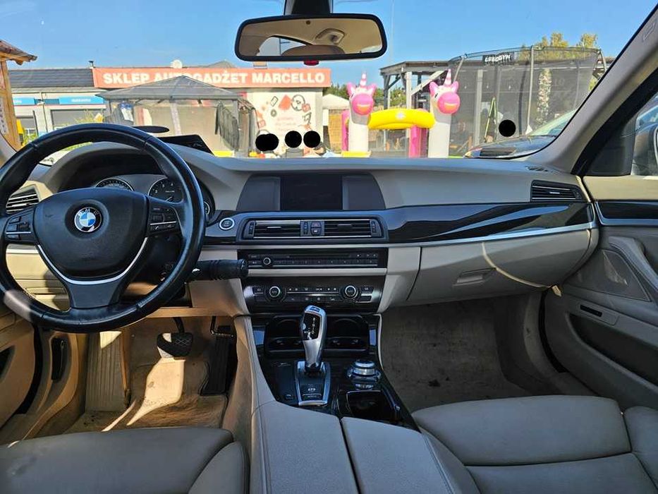 BMW 5/Automat/3.0benz R6 204KM/Salon PL/2010r/tył napęd/jasne skóry