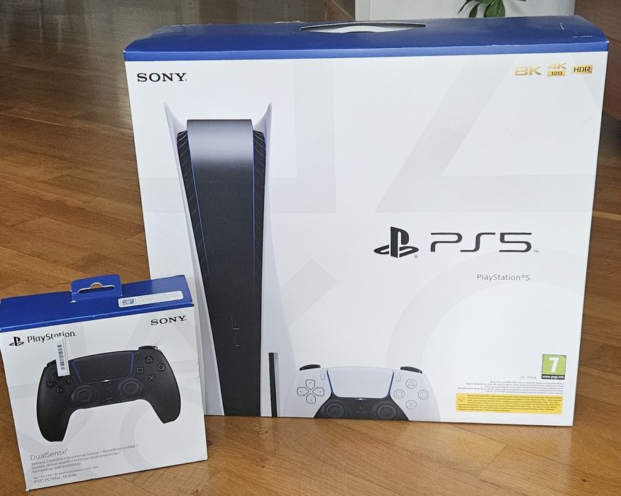 PS5 Disc 825GB | pełny komplet | drugi pad do naprawy