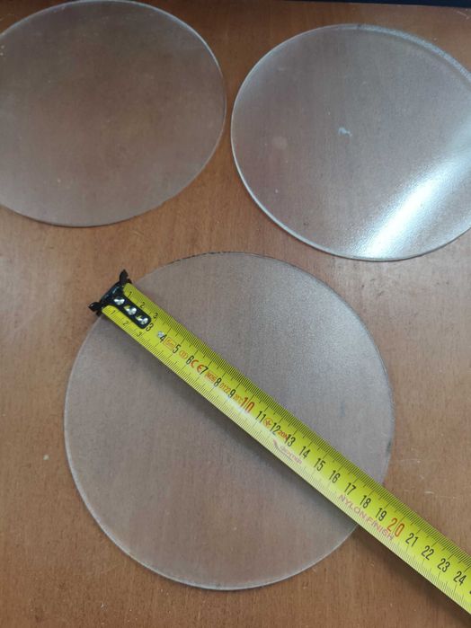 tampos de vidro circulares x5