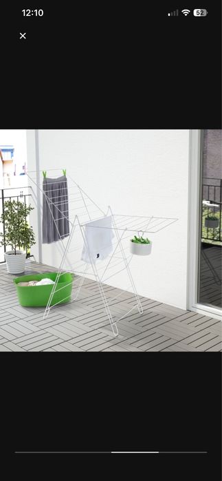 Frost: Estendal de roupas para interior e exterior, branco do Ikea
