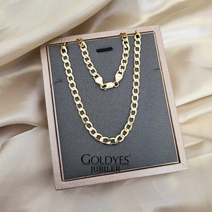 Złoty łańcuszek pancerka próby złota 585