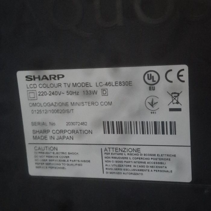 Telewizor 47 cali sharp aquos quattron 3d