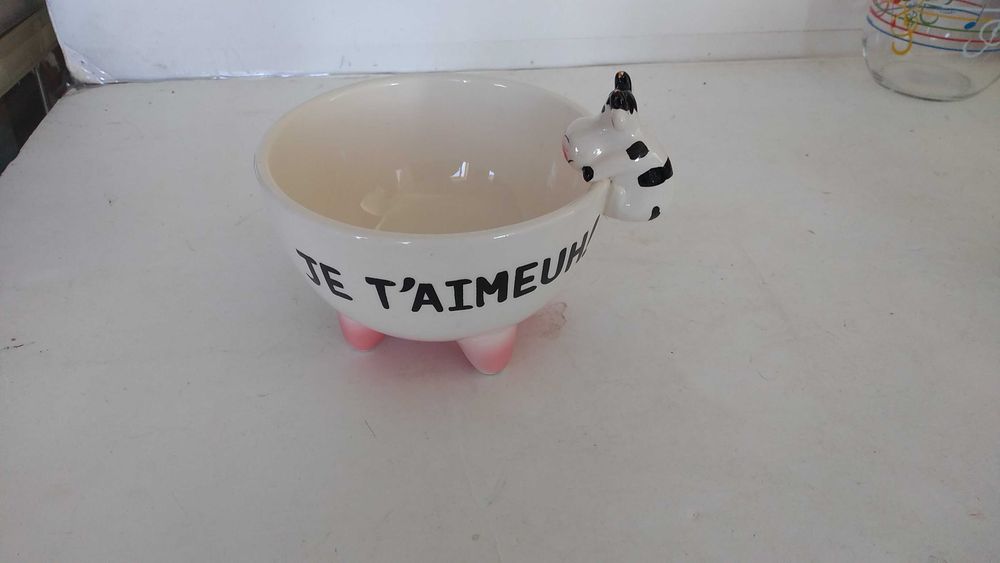 Taça de pequeno-almoço em forma de vaca, NOVA!