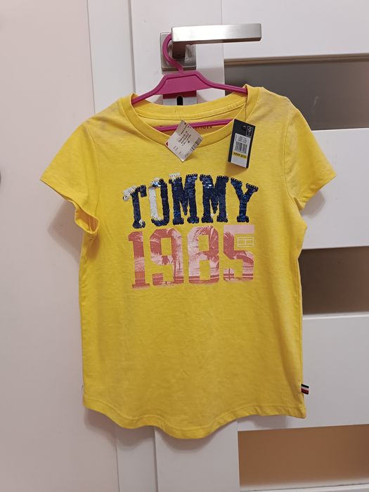 Żółty t-shirt Tommy Hilfiger 128