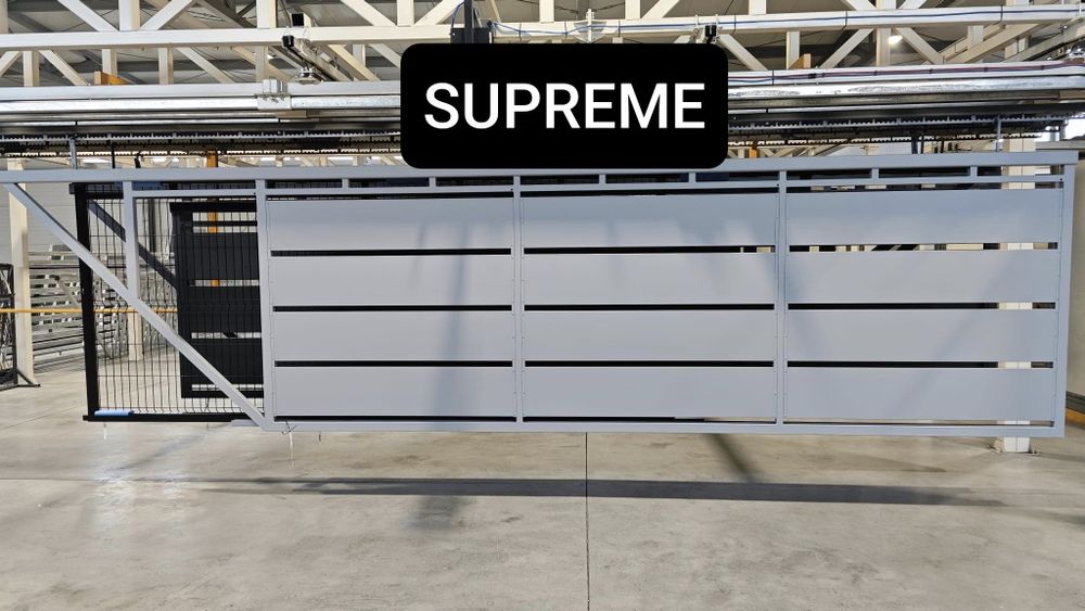 Brama przesuwna palisadowa 5m PREMIUM MODERN, ocynk ogniowy+RAL, inne