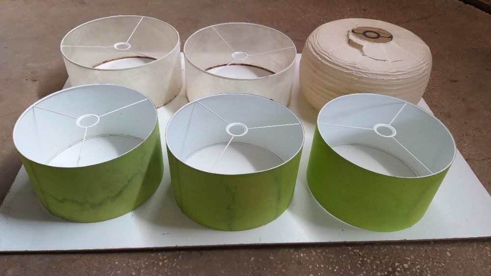 Lote de 3 abatjours usados