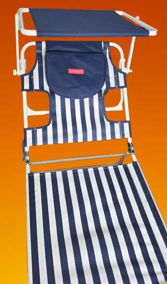 Espreguiçadeira de praia reclinável com guarda-sol – TIVOLI