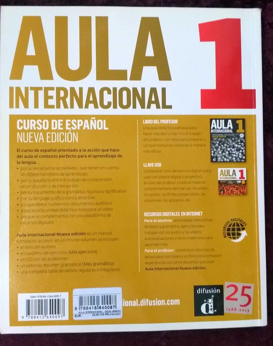 Livro Aula Internacional 1 - Curso de Espanhol A1