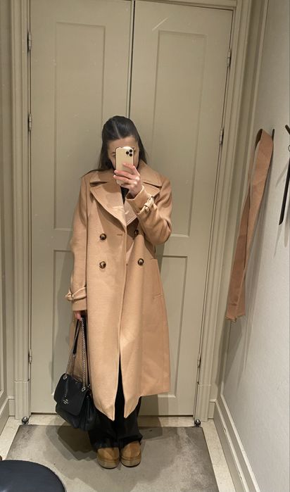 Пальто двубортне Morgan lana wool max mara sandro