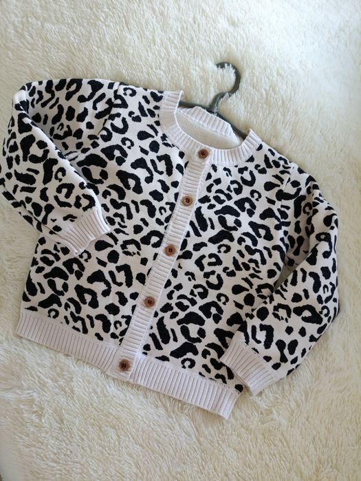 Модний леопардовий кардиган кофта на гудзиках
