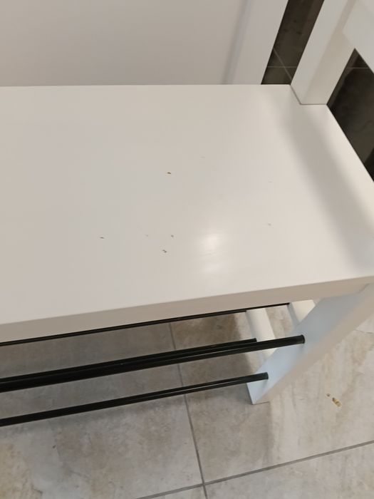 Ławka na buty biała