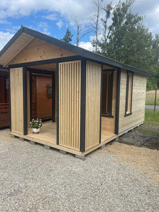 Od ręki ! domek drewniany 3x3+3x2, domek z tarasem, domek ogrodowy