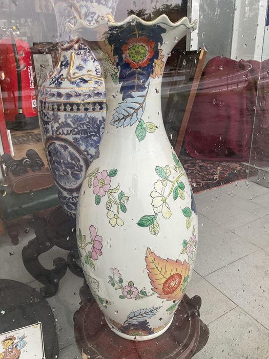 Vaso porcela tobacco leaf pattern Chinese export ,57 cm discrição ver