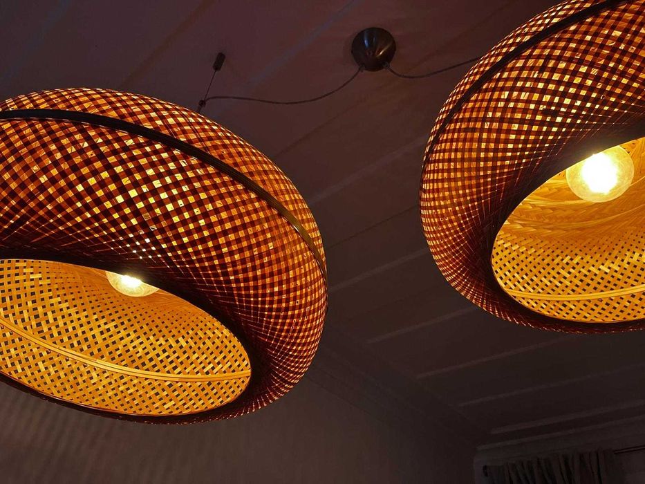 Candeeiro Suspensão Duplo Good & Mojo Palawan / Double Bamboo Pendant Light