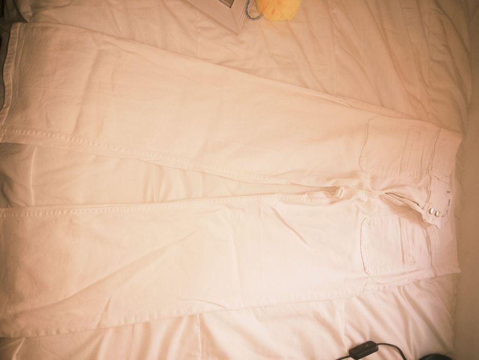 Calças de ganga bege