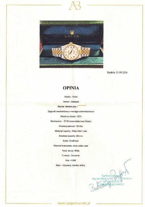 Rolex - zegarek mechaniczny