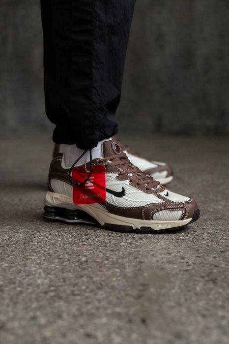 Мужские кроссовки Nike Shox Ride 2 "White/Brown" Размеры 41-45