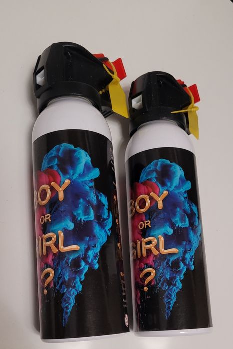 Gaśnice z proszkiem na przyjęcia typu Gender Reveal
