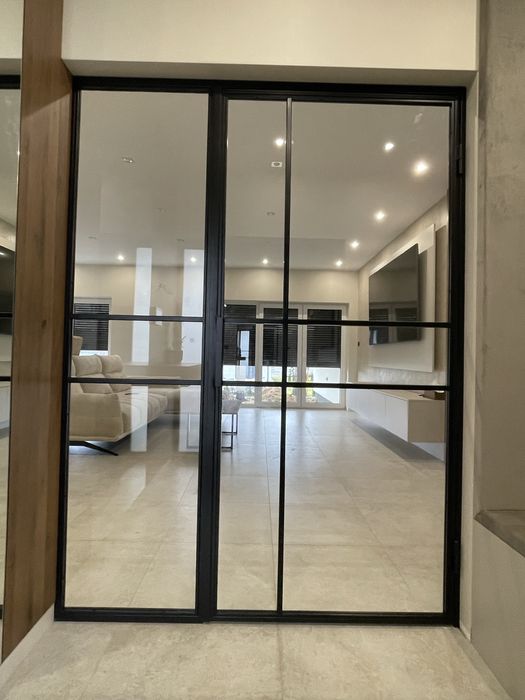 Drzwi loftowe / ścianka loftowa / drzwi metalowo szklane