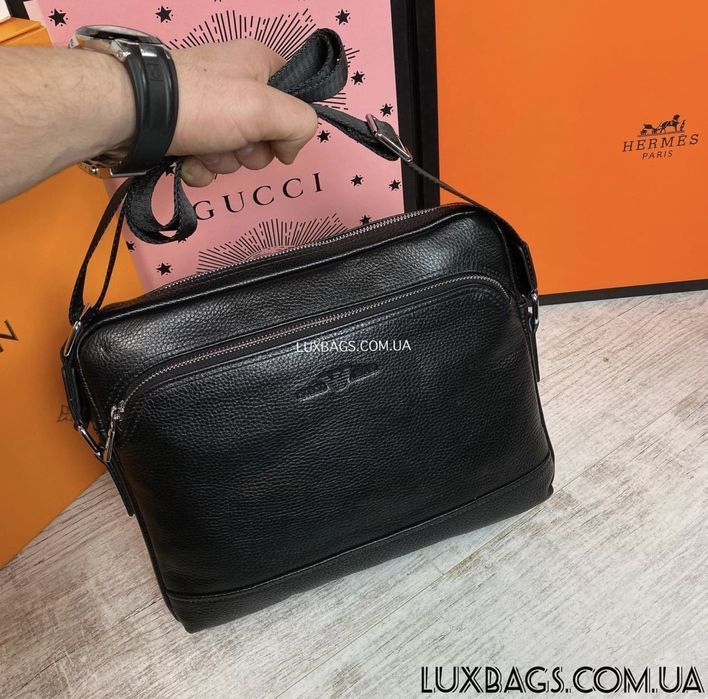 Мужская кожаная сумка формата А4 Armani Армани