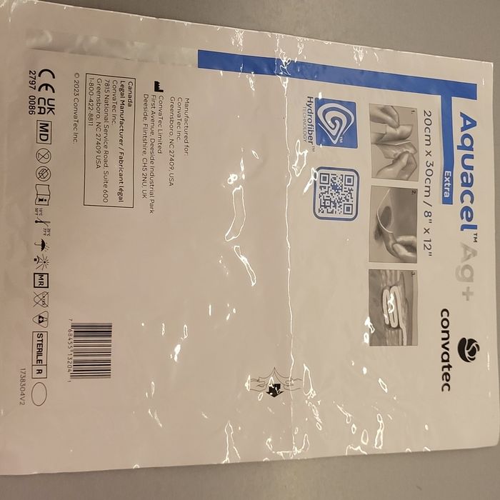 Aquacel Ag+ Extra, UrgoClean Ag Sterile R opatrunki z jonami srebra