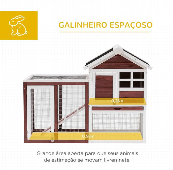 LOJA!! Coelheira casa para coelho em madeira coelho anão - PORTES GRATIS - NOVO !!