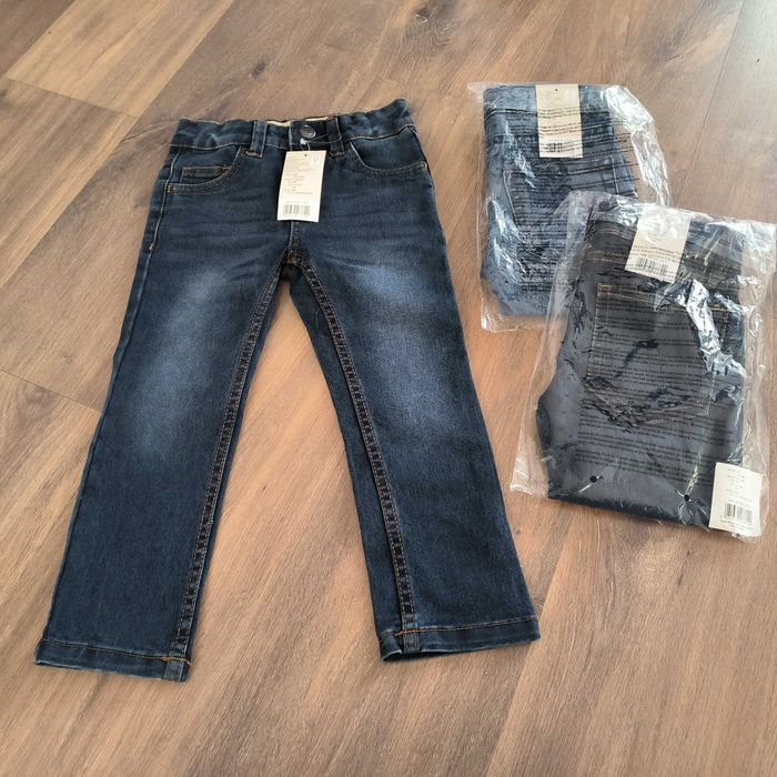 3 pary nowe spodnie jeansy 98 spodnie jeansowe