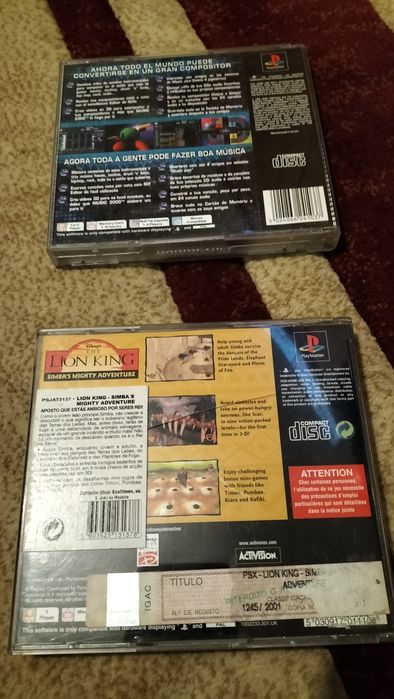 Jogos PlayStation 1 – Music 2000 + O Rei Leão: Simba’s Mighty Adventure