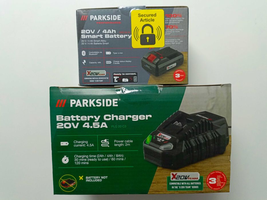 NOWY zestaw Parkside szybka ładowarka 4.5a akumulator 4ah PAPS 204 A1
