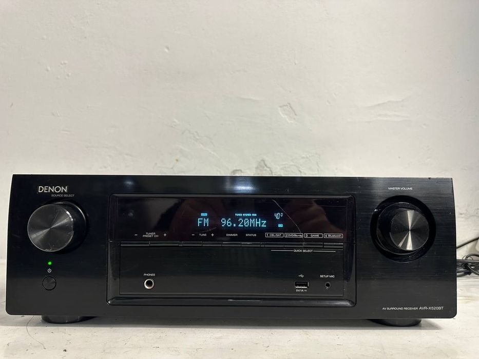 Amplituner AV Denon AVR-X520BT | 5.1 | 4K | Bluetooth | USB | HDMI | Pilot nie