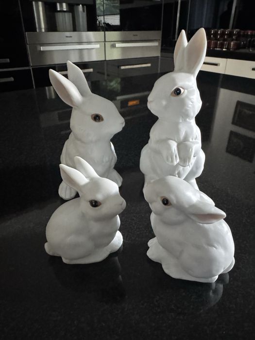 Figurki porcelanowe zajecy Rosenthal